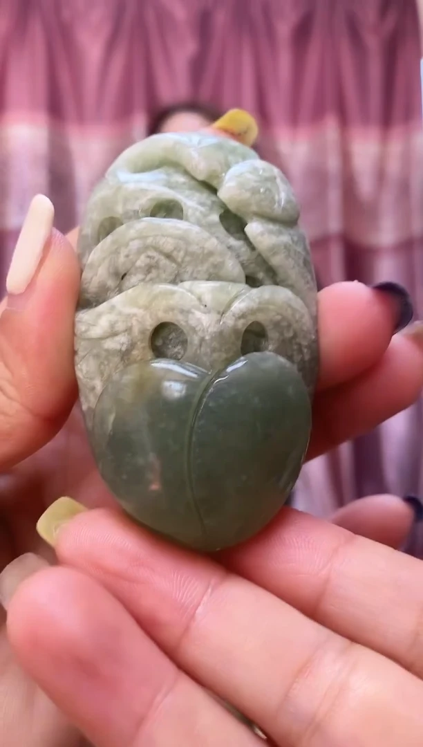 未镶嵌岫玉手把