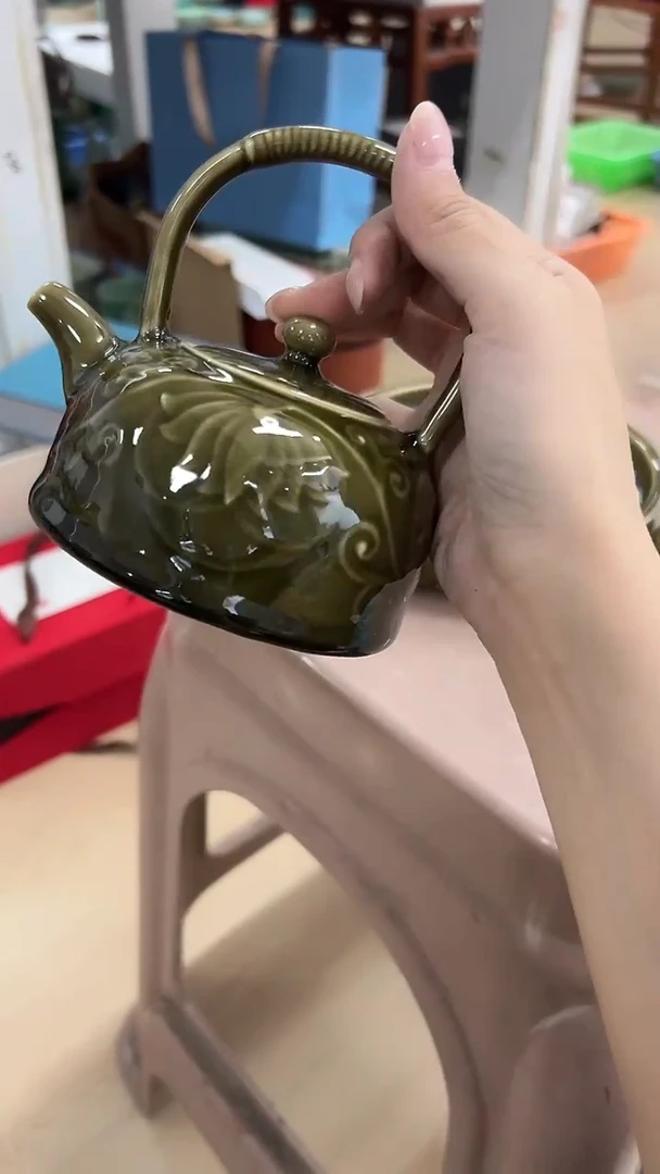 龙泉云间青瓷小米茶器