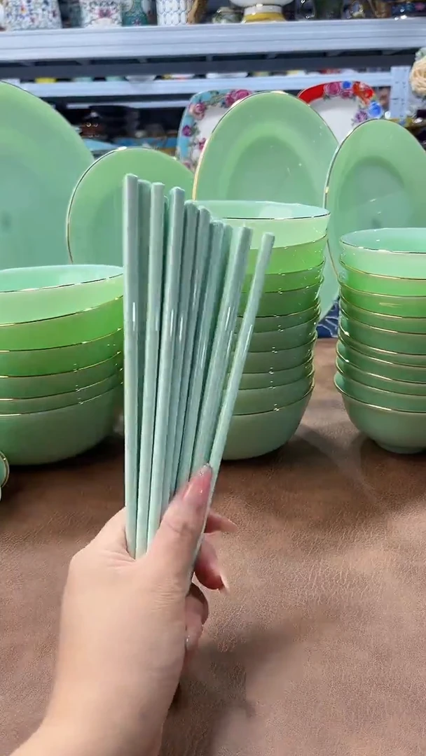 玉瓷筷子十双餐具