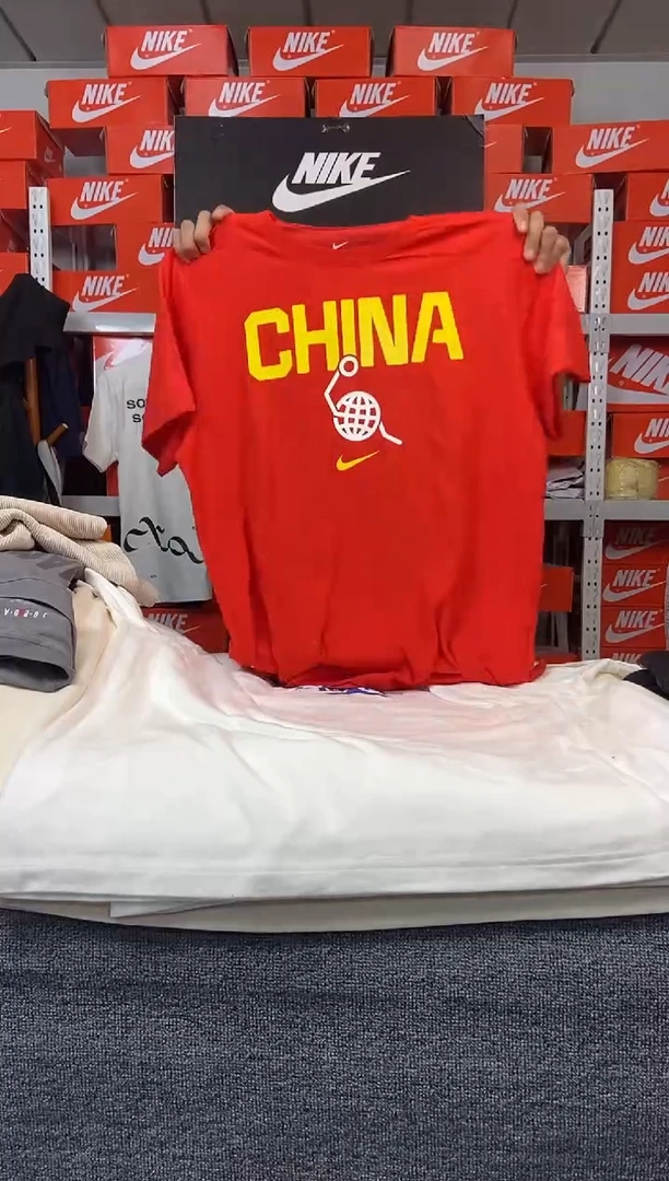 CHINA红色短袖 直播间过款 尺码170M