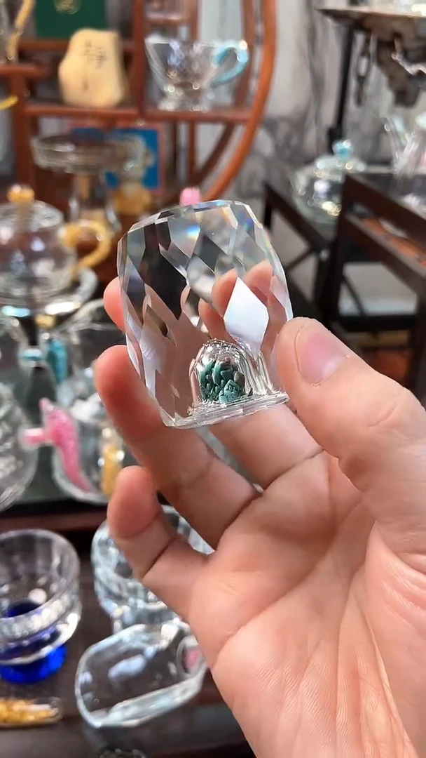 【闪购商品】玺宴新款水晶盖置绿松石