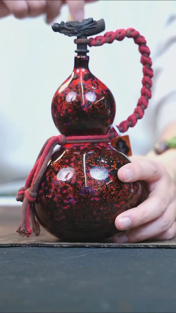 【闪购商品】RU171漆艺酒葫芦不包手串及旋转底座