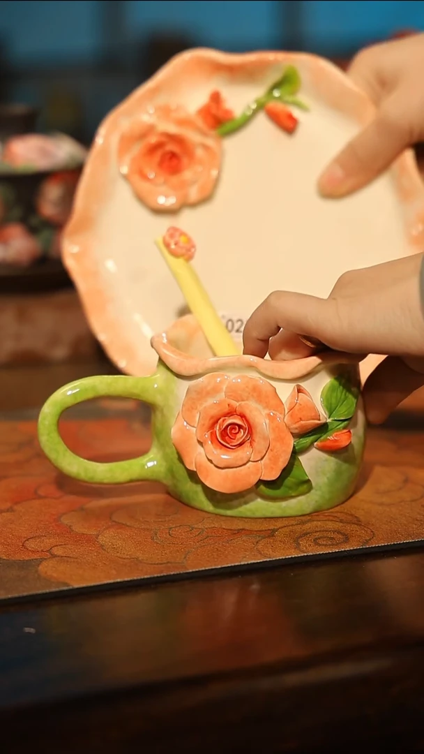 陶瓷景德镇高温釉下彩手工手绘款式@A0259@