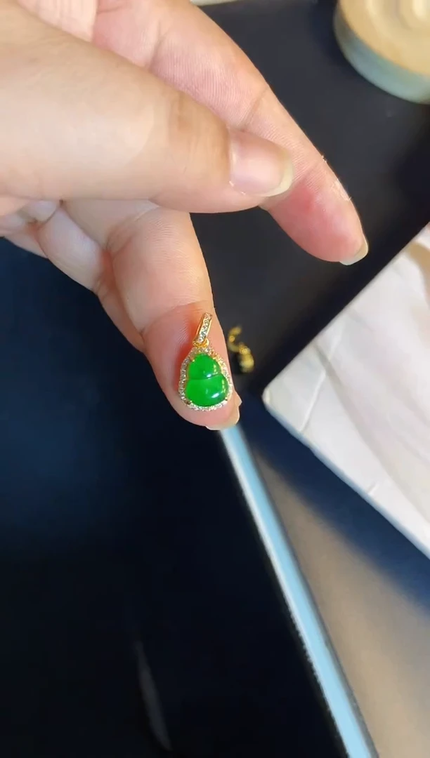 吊坠(不含链)银S925镶嵌翡翠1