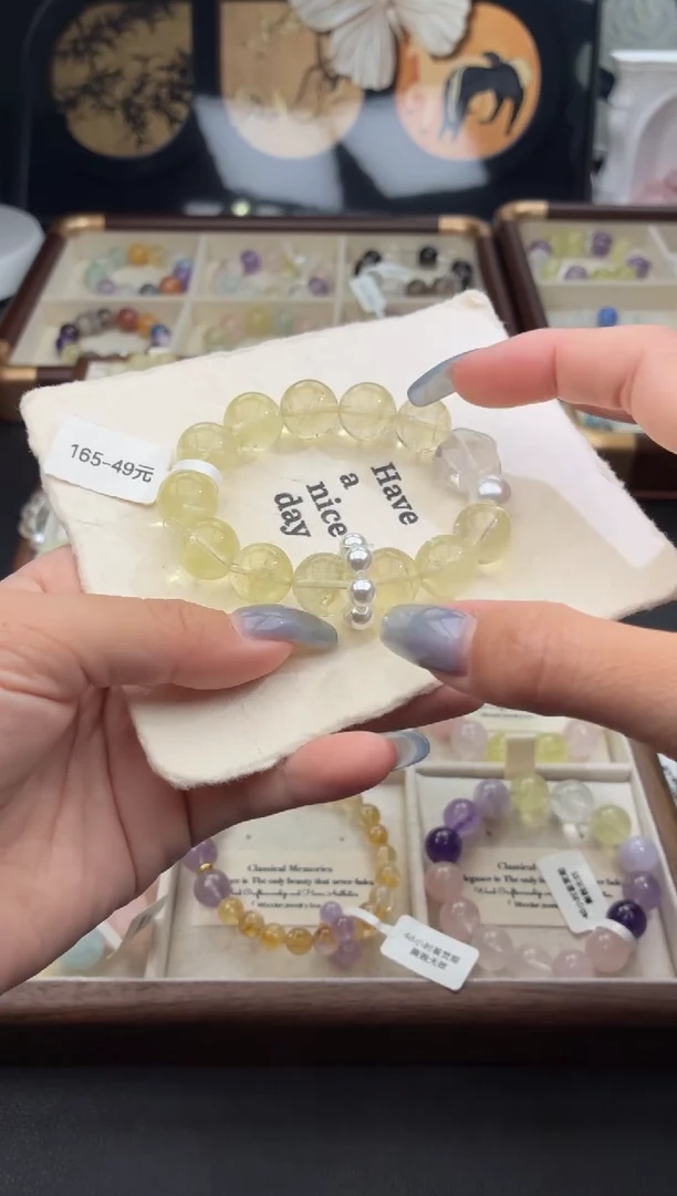 未镶嵌手串水晶165（手围16，天然水晶默认有瑕疵，介意勿拍）