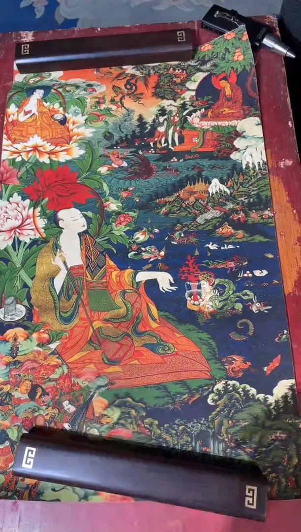 卷轴画龙妹唐卡直播tk16