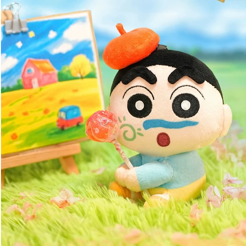 【拆盒】蜡笔小新-棒棒绒小小画家系列毛绒盲盒