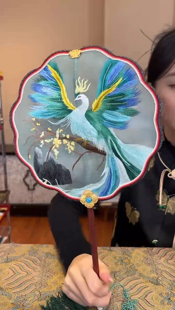 刺绣 非遗苏工刺绣双面刺绣扇子