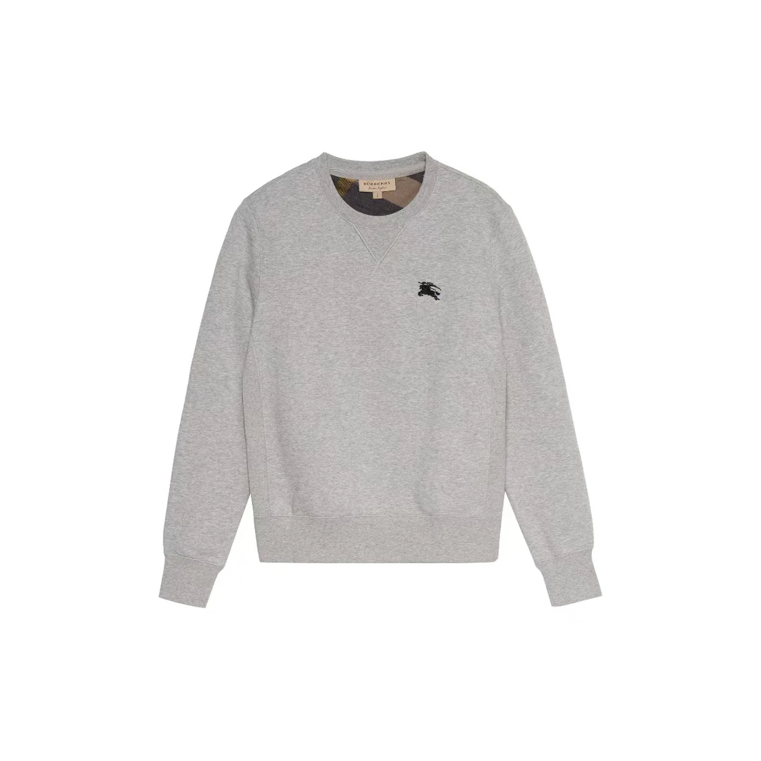 Burberry博柏利 刺绣骑马标套头卫衣 男女同款 浅灰色39297581