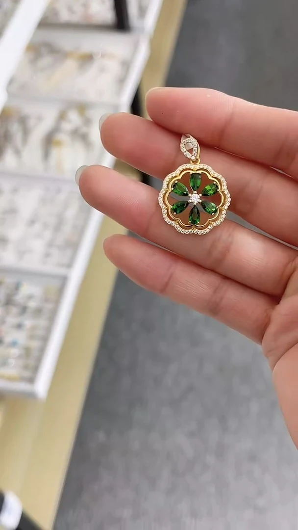 【闪购商品】透辉石成品银S925镶嵌成品