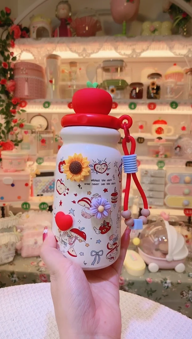 红苹果保温杯——手工制作品质好！