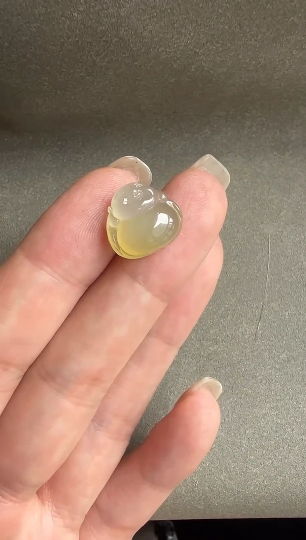 裸石翡翠t*冰种 黄翡 佛公