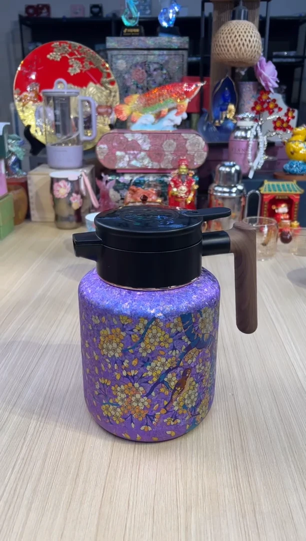 94乐酷喜上眉梢紫色焖茶壶1500ML