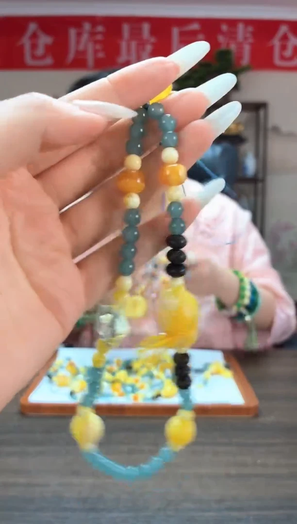 高定珠宝瓷蓝手机链DZ3396S