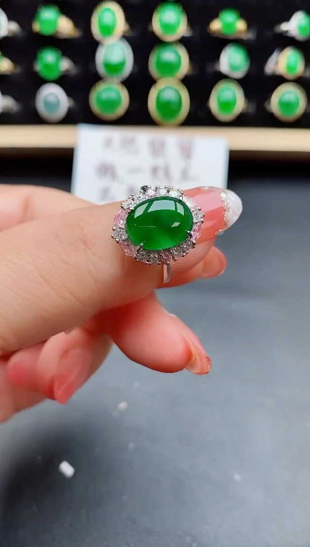 【闪购商品】翡翠戒指银S925镶嵌3536565