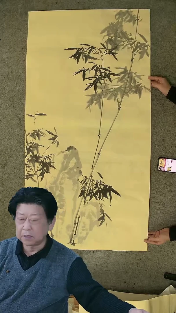 国画四尺整张  墨竹  69*138cm