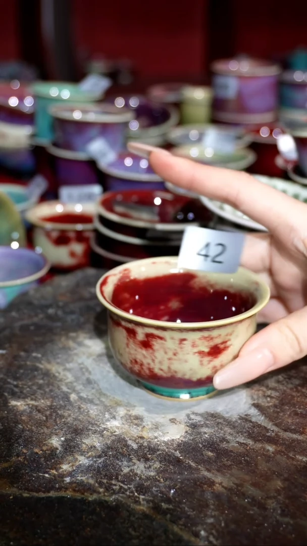 摆件精品窑变钧瓷茶器