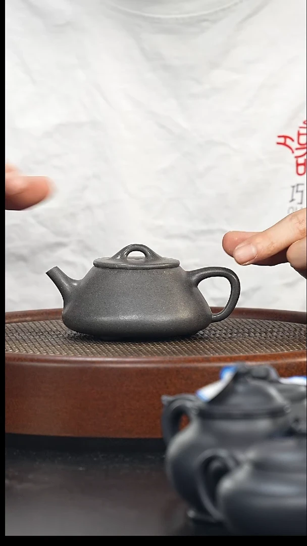 茶壶紫砂河豚西施-还原烧-全手加全手工-（黄降坡还原烧）