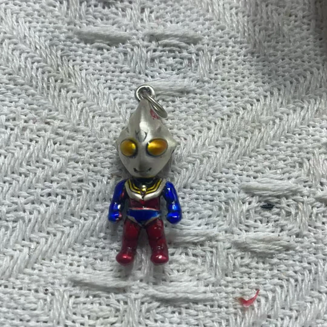 吊坠足银 足银999蓝色复古奥特曼项链儿童纯银时尚百搭挂坠小众