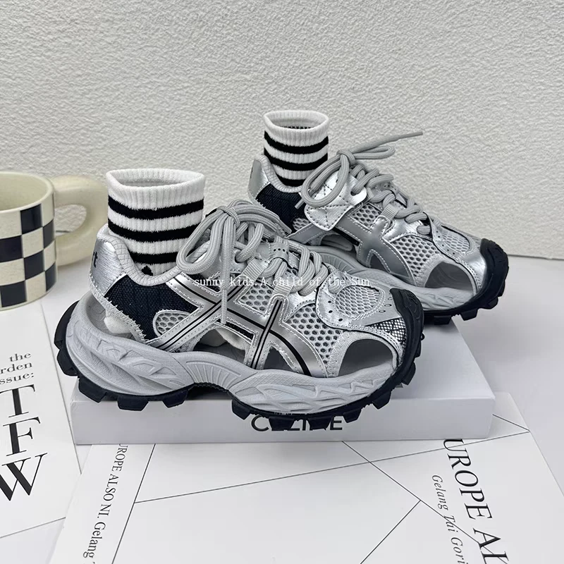 ABC儿童老爹鞋2025夏季新款ins女童运动鞋透气男童复古网鞋跑步鞋