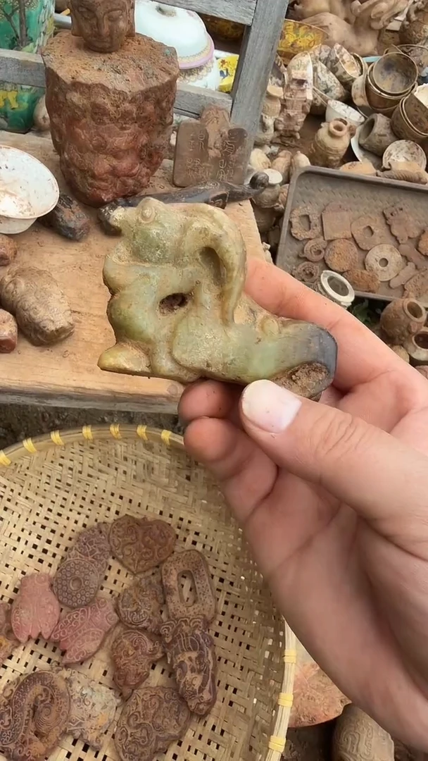 未镶嵌岫岩河磨玉（透闪石质玉）挂件用****5岫岩河磨玉