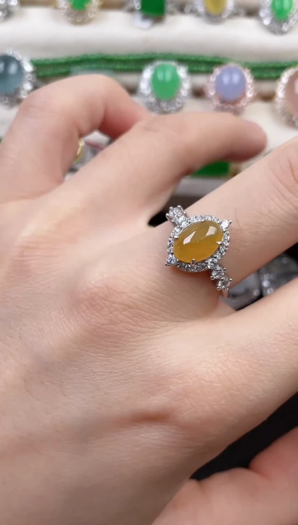 银S925镶嵌戒指翡翠23