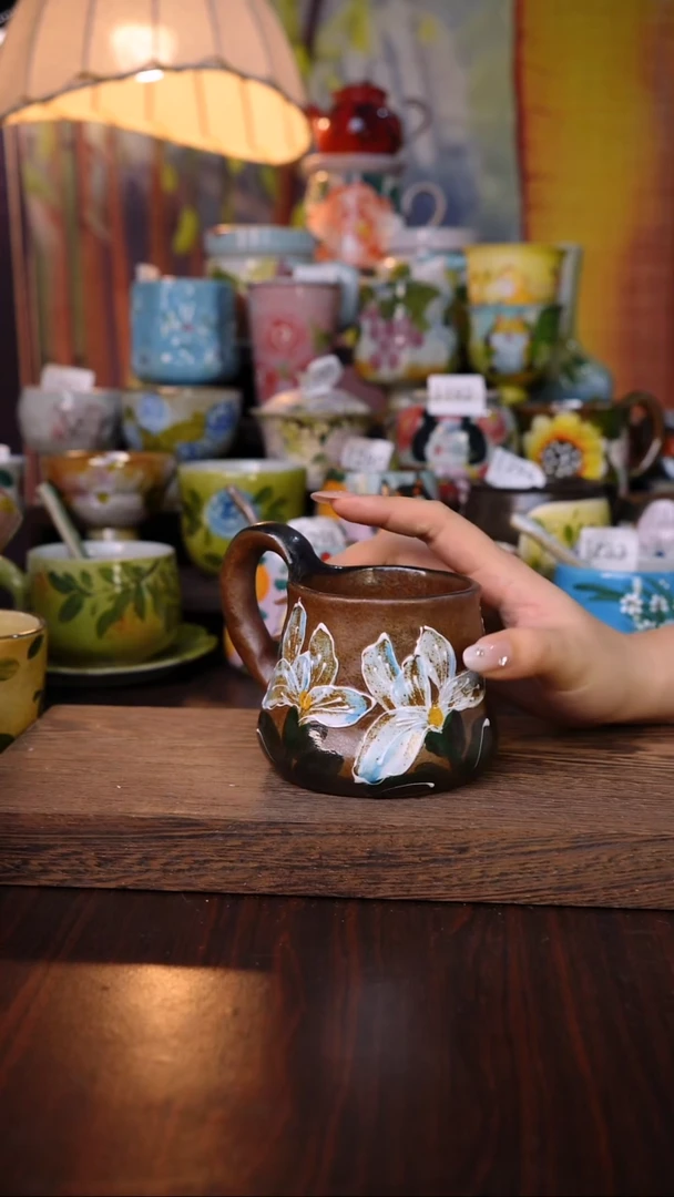 摆件泥垚手作 景德镇手工手绘陶瓷器物