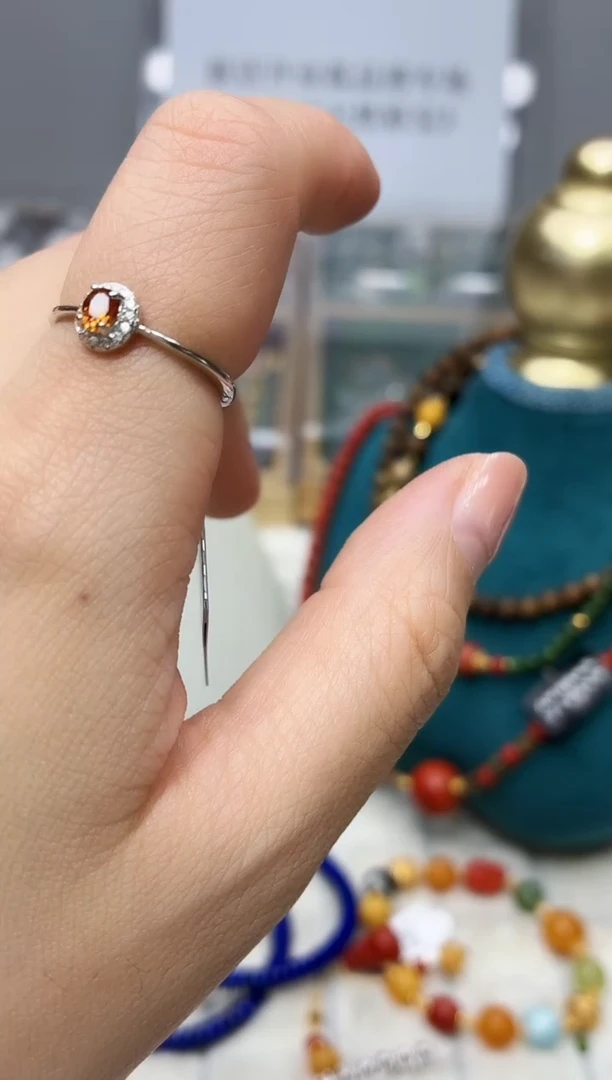 银S925镶嵌戒指水晶421BJ1213产品一个（多样性）