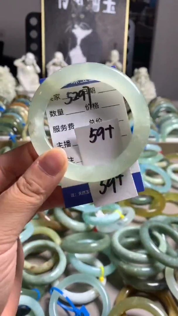 未镶嵌蛇纹石玉手镯5297