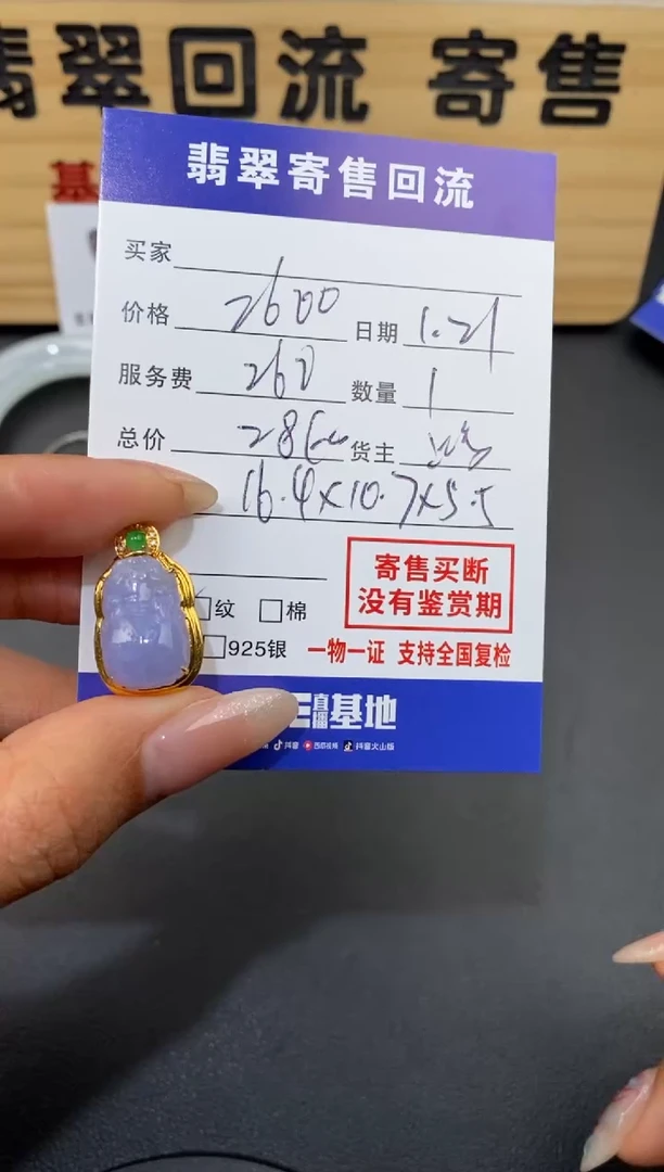 【闪购商品】翡翠颈饰18K金镶嵌30002283
