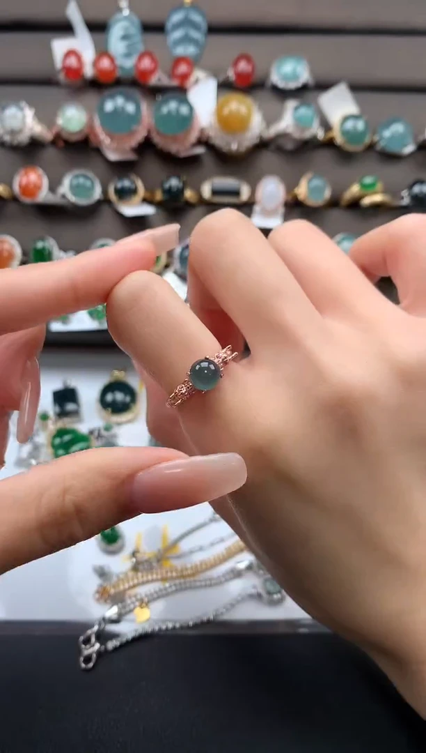 【闪购商品】翡翠戒指银S925镶嵌21312313