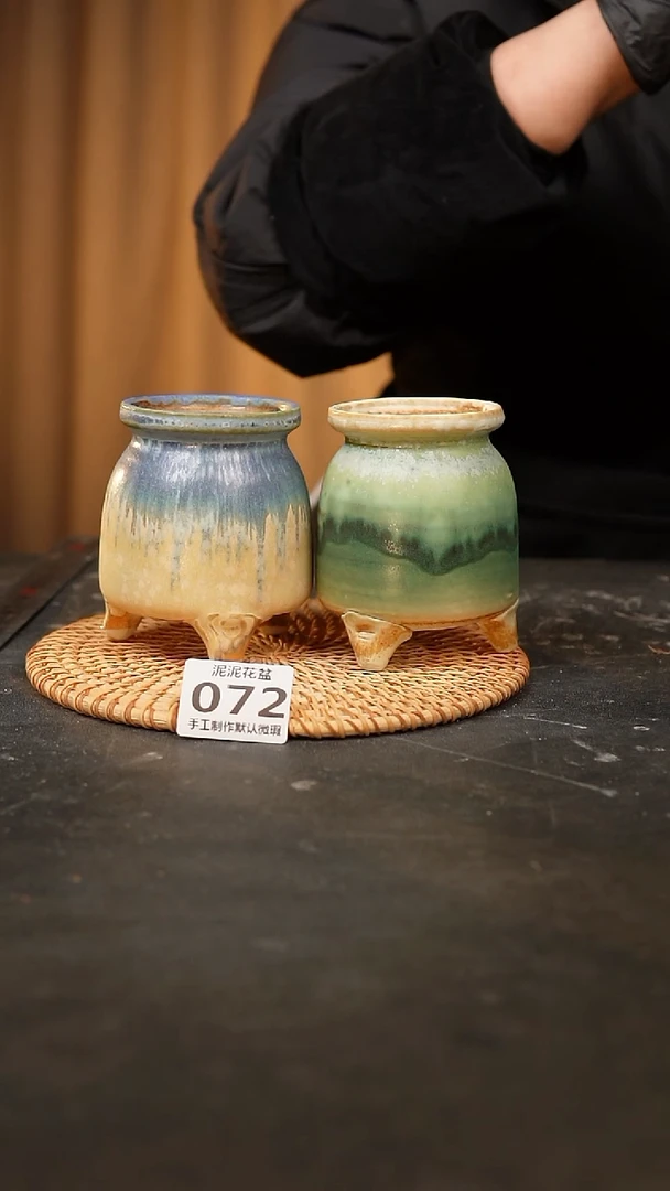 【闪购商品】瓷片泥泥手工花盆