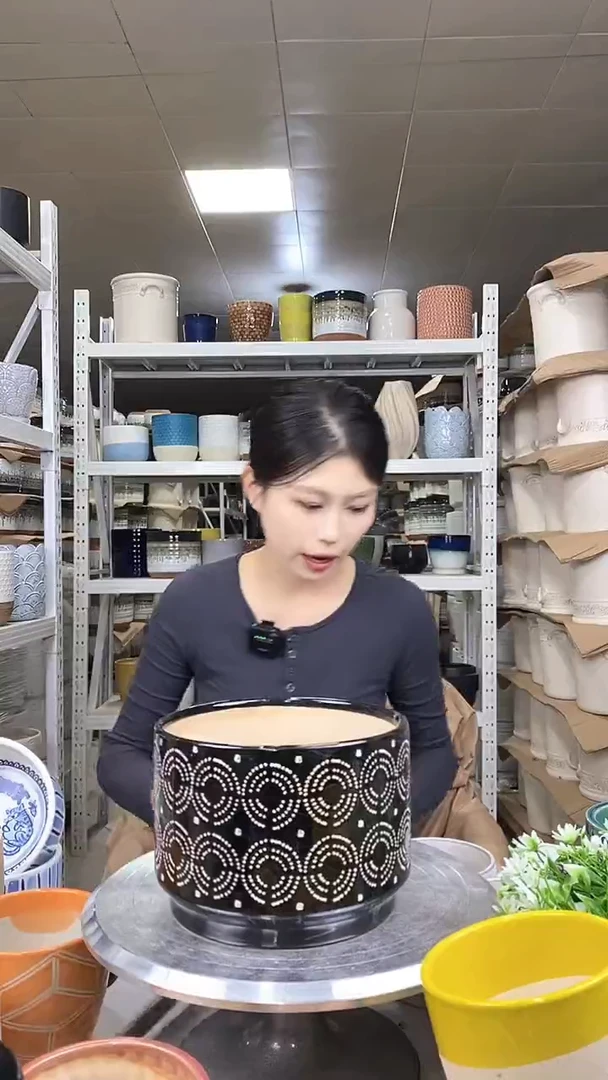 默认打孔微瑕花盆宽高18-13