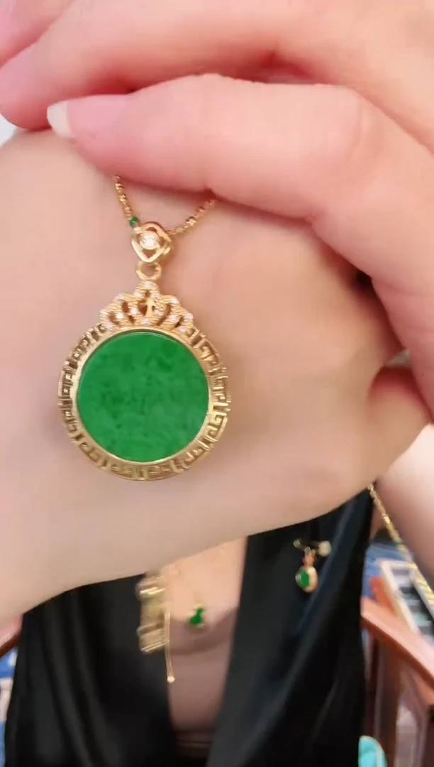 【闪购商品】翡翠颈饰银S925镶嵌吊坠