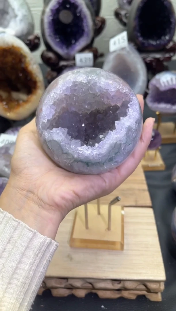 未镶嵌大型摆件（非配饰）紫晶498号开口笑