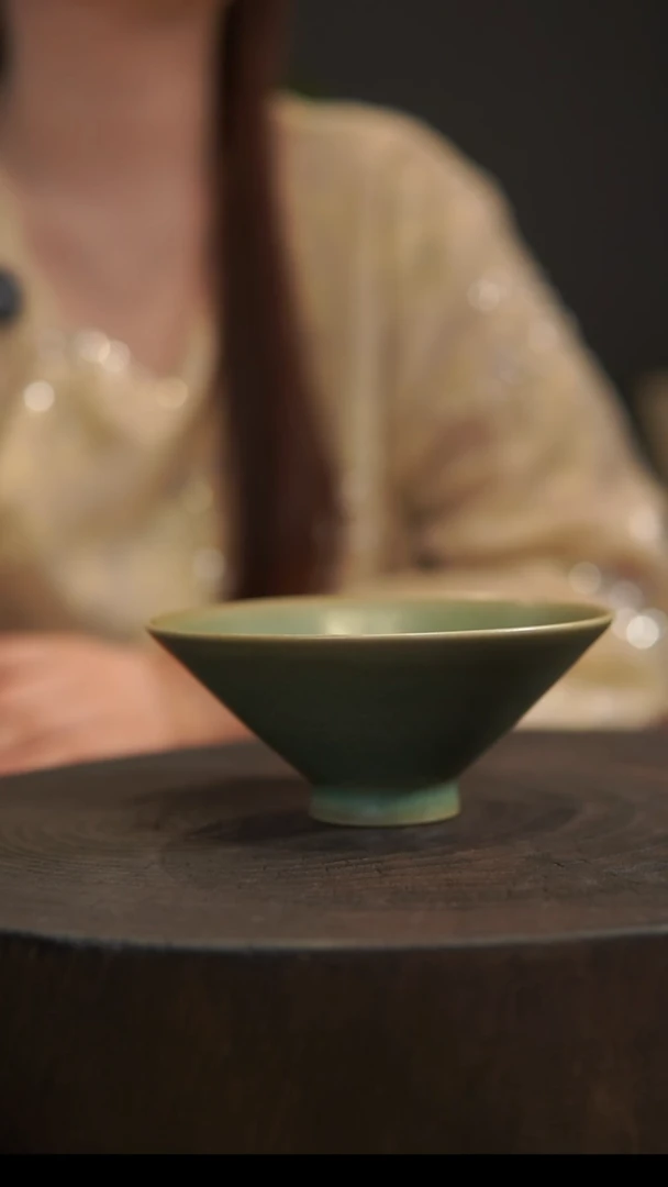 杯子青***发斗笠杯 汝州原产地  原矿老釉