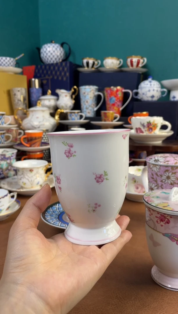 高端礼品粉色樱花系列-高脚杯