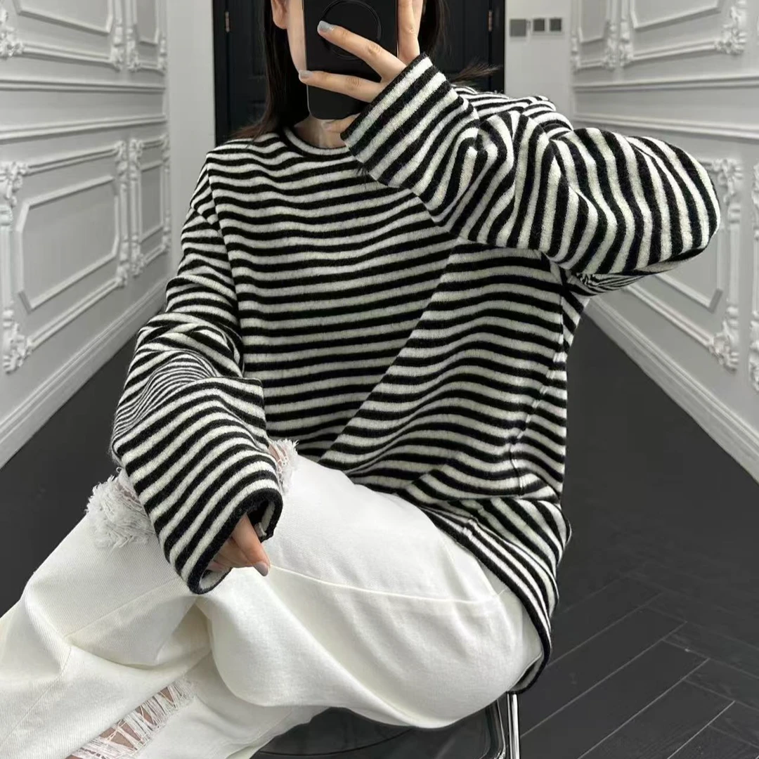 针织条纹长袖1440