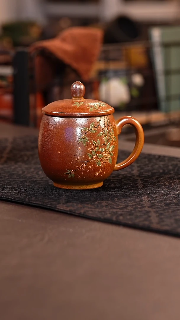 茶壶紫砂柴烧盖杯