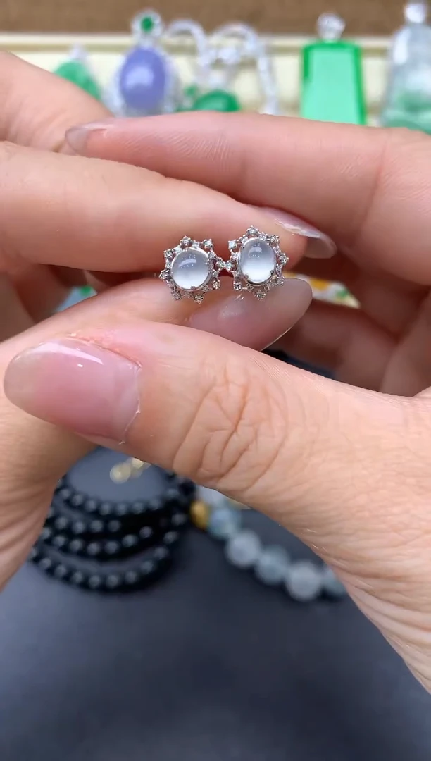 【闪购商品】翡翠耳饰18K金镶嵌172-中国好珍宝