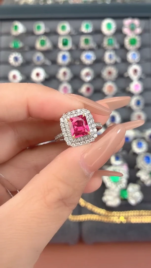 18K金镶嵌戒指+吊坠两用款尖晶石-2.03克拉*马亨盖