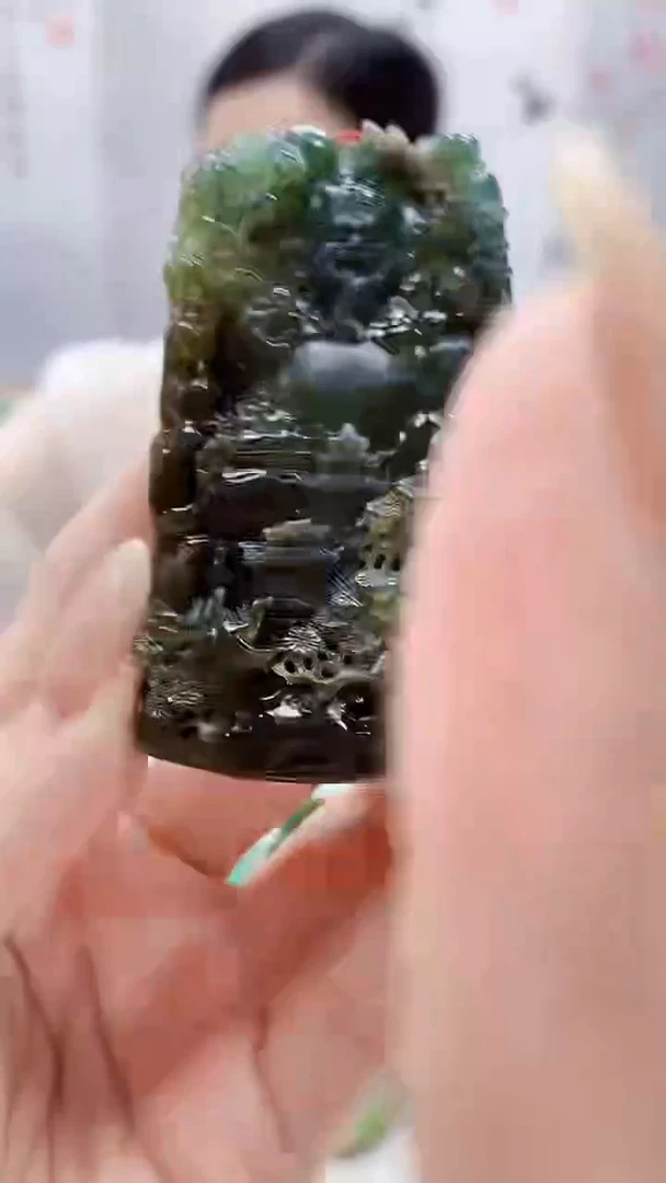 未镶嵌定制翡翠4852lr-毛货挂件53
