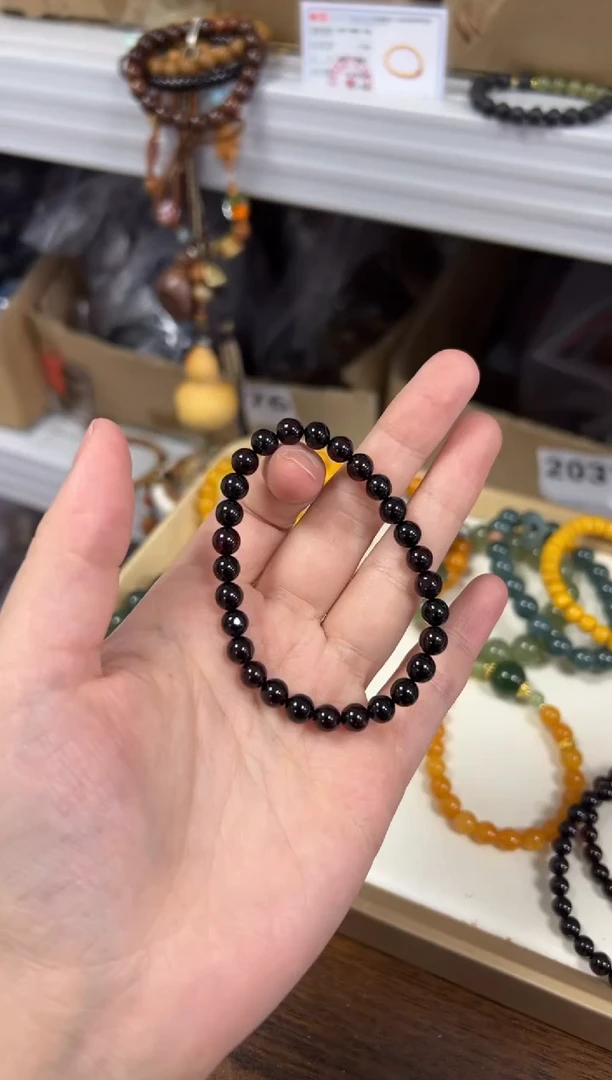 未镶嵌琥珀手链琥珀翳珀圆珠手链[1112]