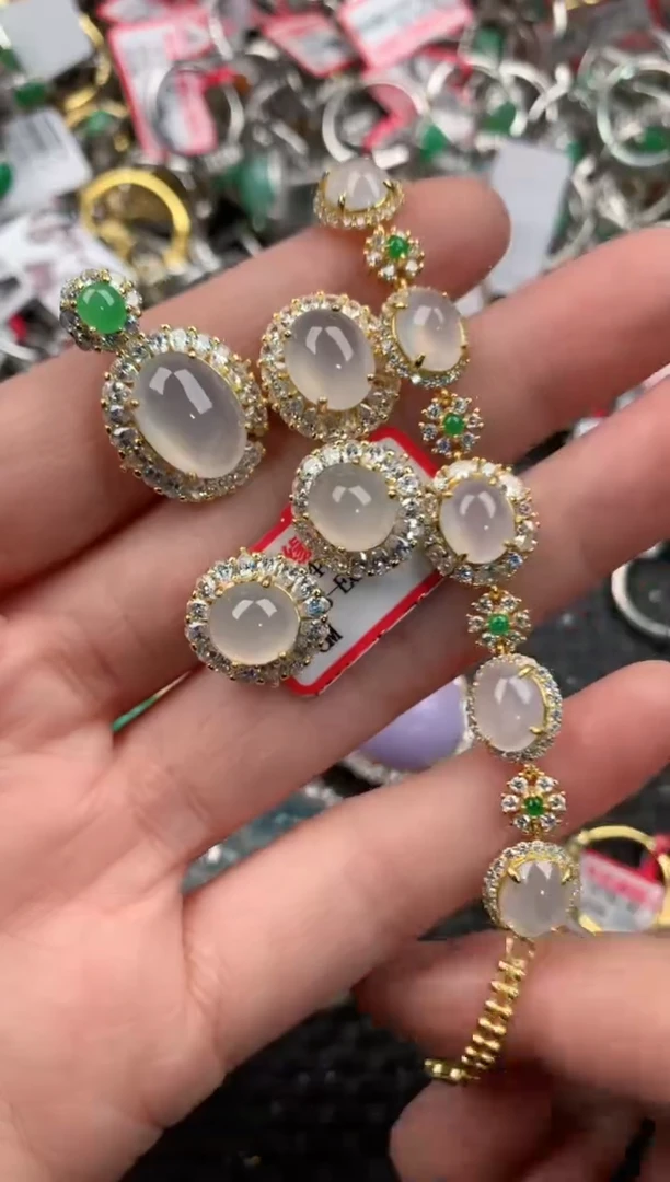 银S925镶嵌戒指翡翠999   10