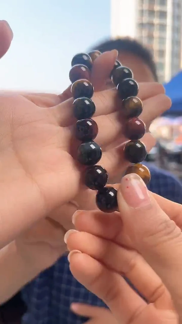 木变石（虎睛石）手链未镶嵌天然彩虎手串多样性发一12mm