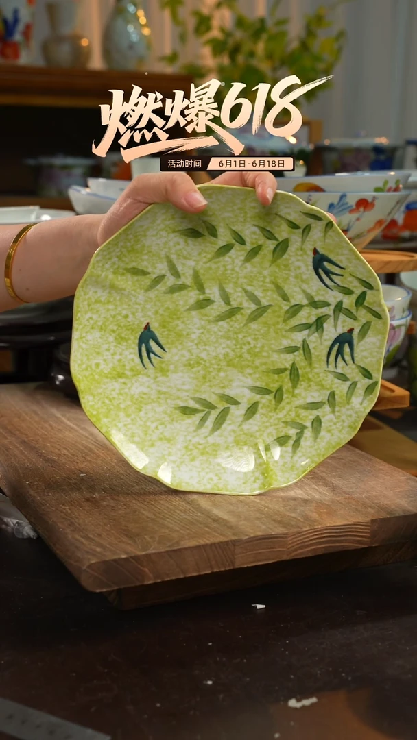 陶瓷景德镇高温釉下彩手绘陶瓷