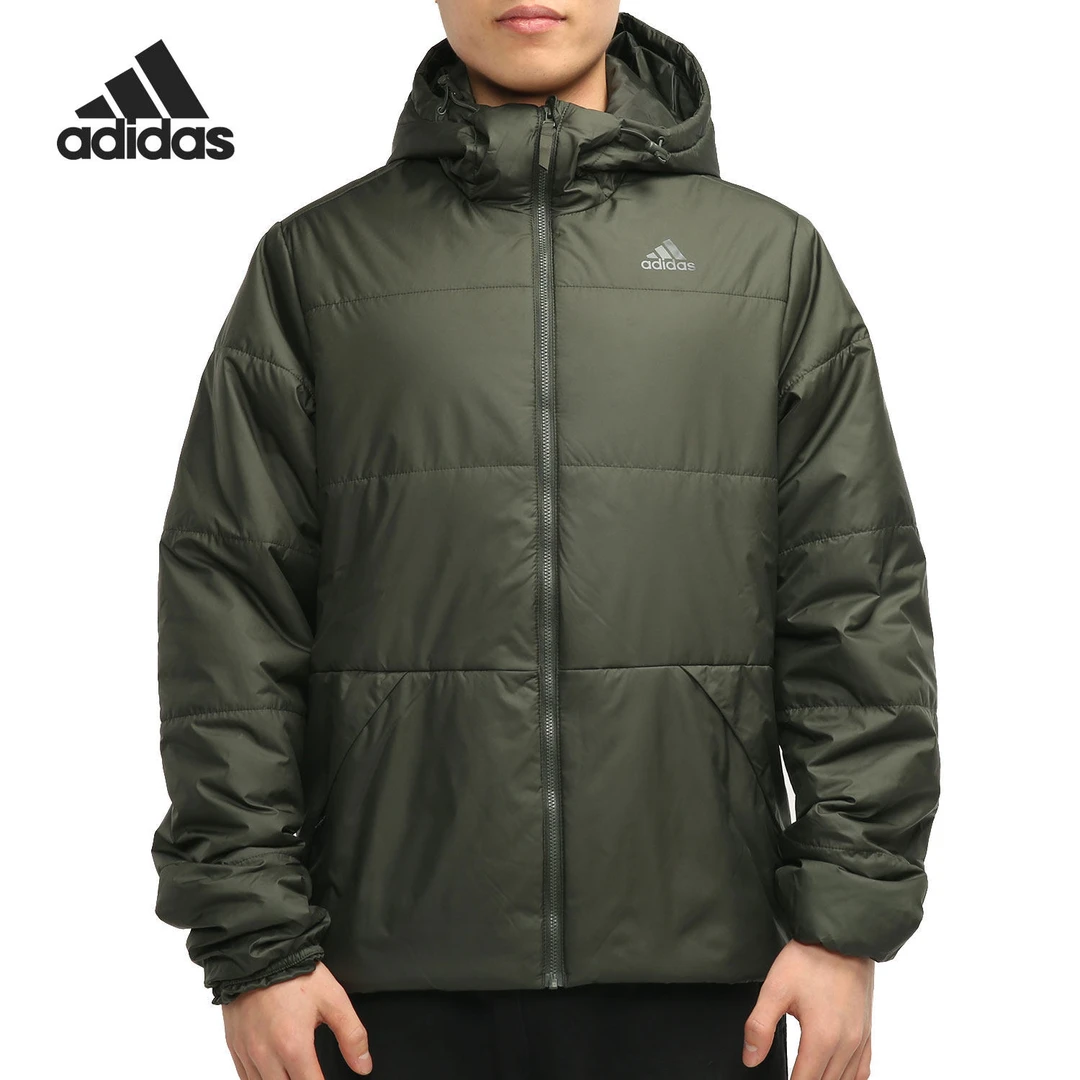 Adidas/阿迪达斯正品BSC HOOD INS J男子休闲连帽棉服外套 FT2539