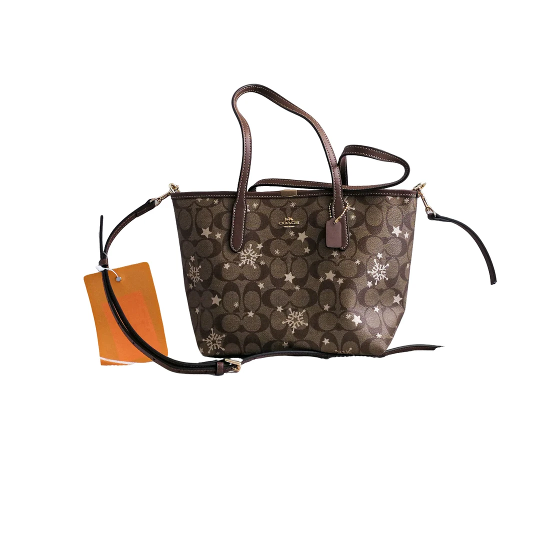 95新 COACH/蔻驰 coach  星星老花托特包  021541