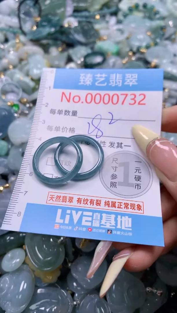 翡翠未镶嵌颈饰含绳000732