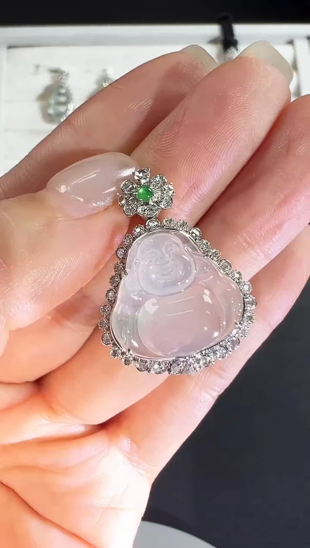 颈饰18K金镶嵌翡翠KXHM1223-013